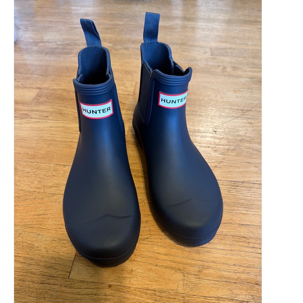 Hunter Womens Original Chelsea Boot Black Matte Rain Boots WFS2078RMA Size 8
